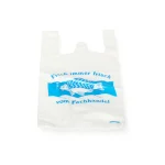 Hemdchentragetasche MDPE weiß 28+14 x 48 cm | Fisch-Motiv geblockt